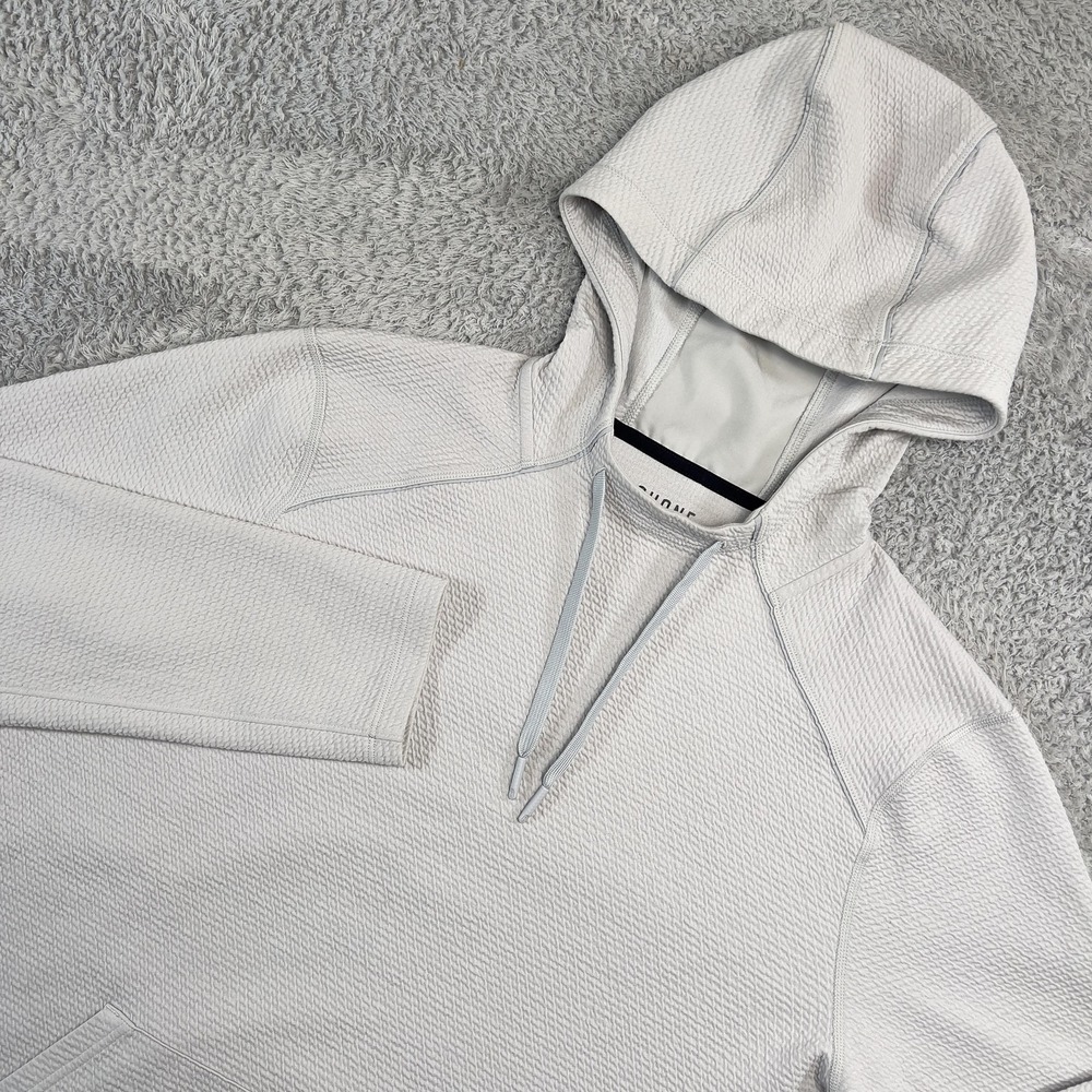 Rhone Tribeca Tech Hoodie Mens L Gray Pullover Performance Commuter Athleisure